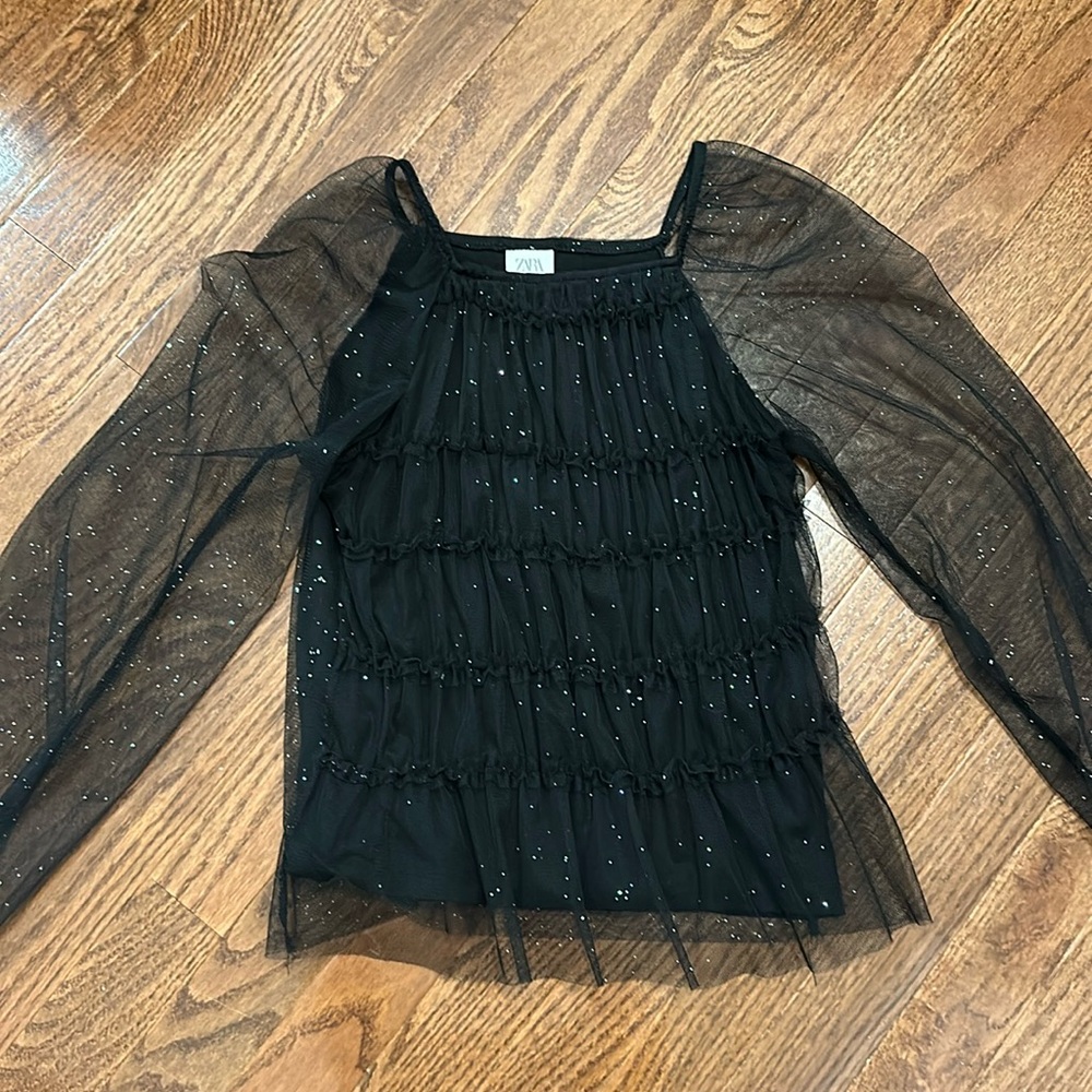 Zara girls glitter blouse